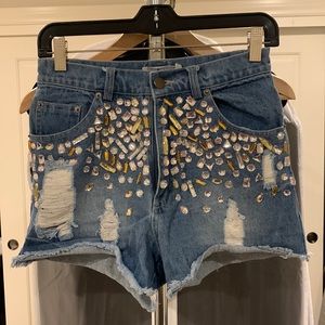 Denim shorts